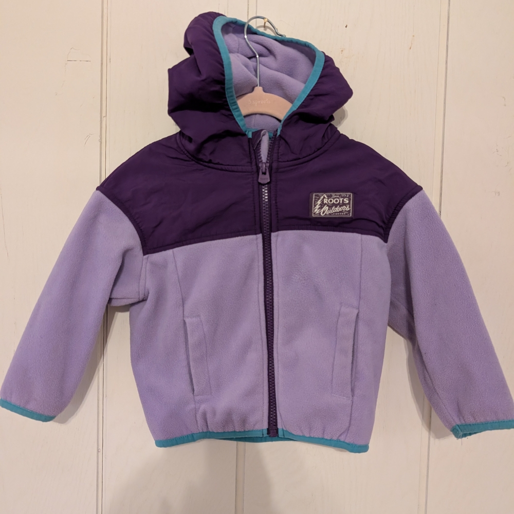 Roots Kids' Lavender and Teal Fleece Jacket